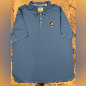 Tommy Bahama Disney Blue Polo Shirt with embroidered Mickey Design size 2XLB